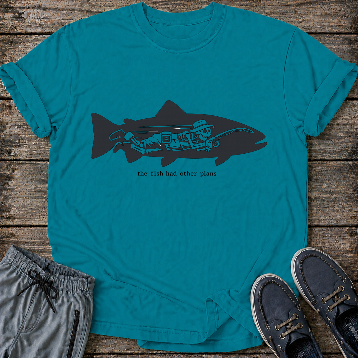 Fishing Skeleton T-Shirt