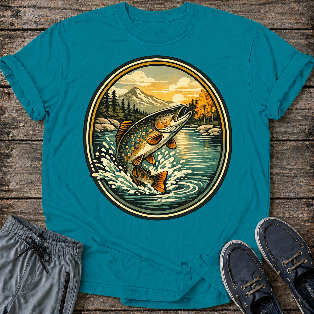 Trout Mountain Scene T-Shirt