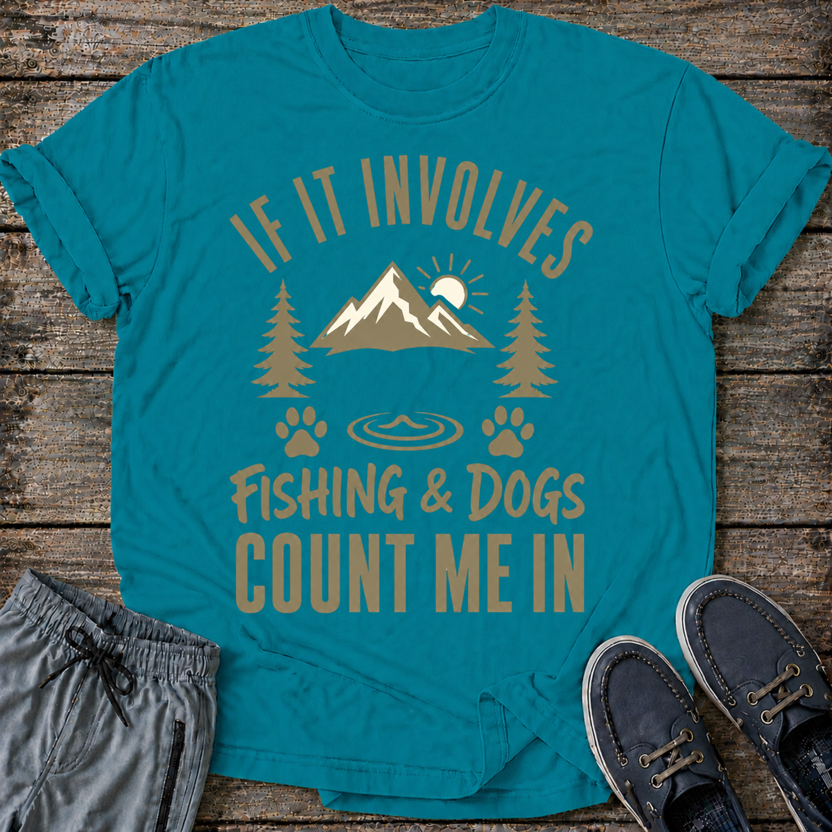 If It Involves Fishing & Dogs T-Shirt