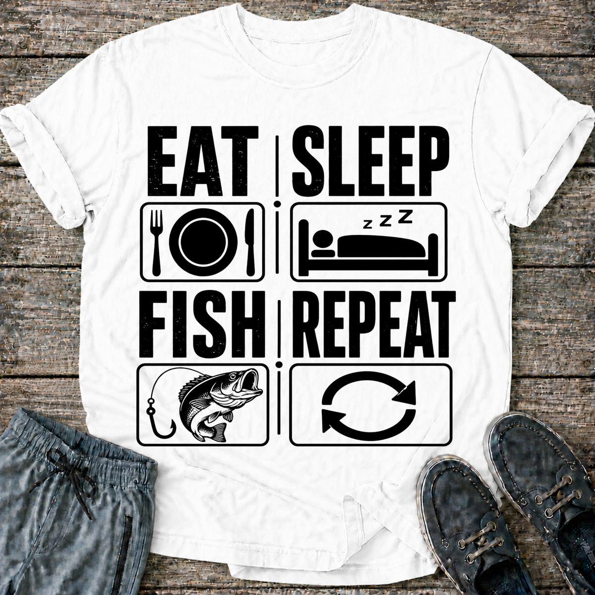 Eat Sleep Fish Repeat T-Shirt