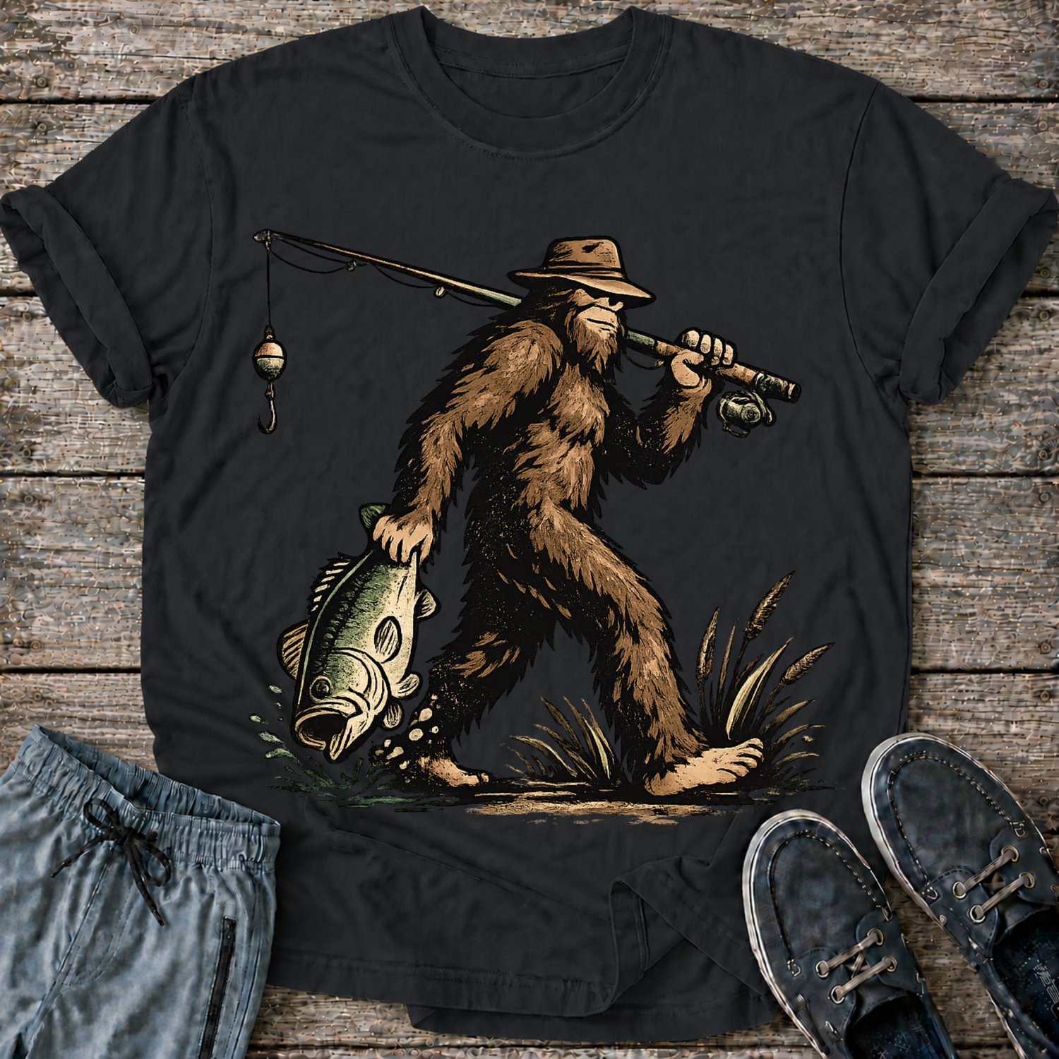 Bigfoot Fishing Shirts