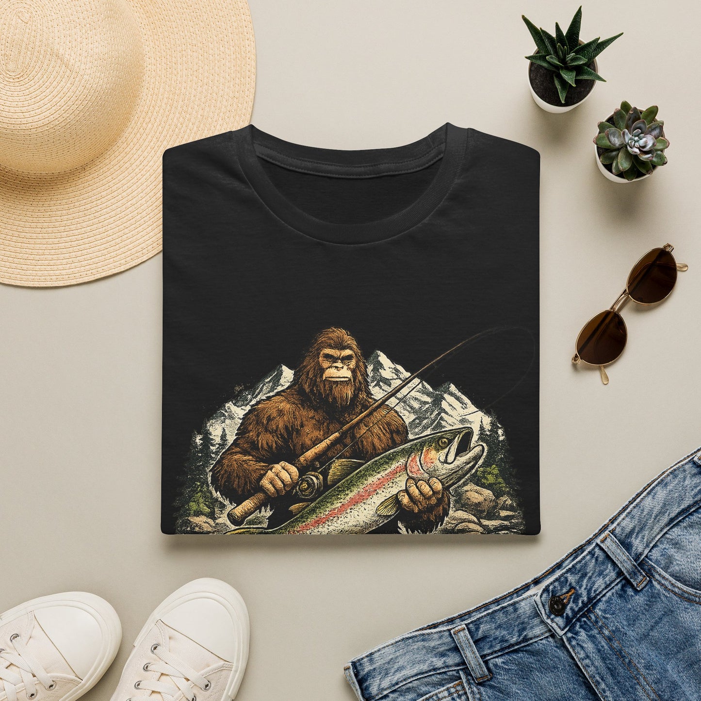 Big Foot Fishing Adventure T-Shirt
