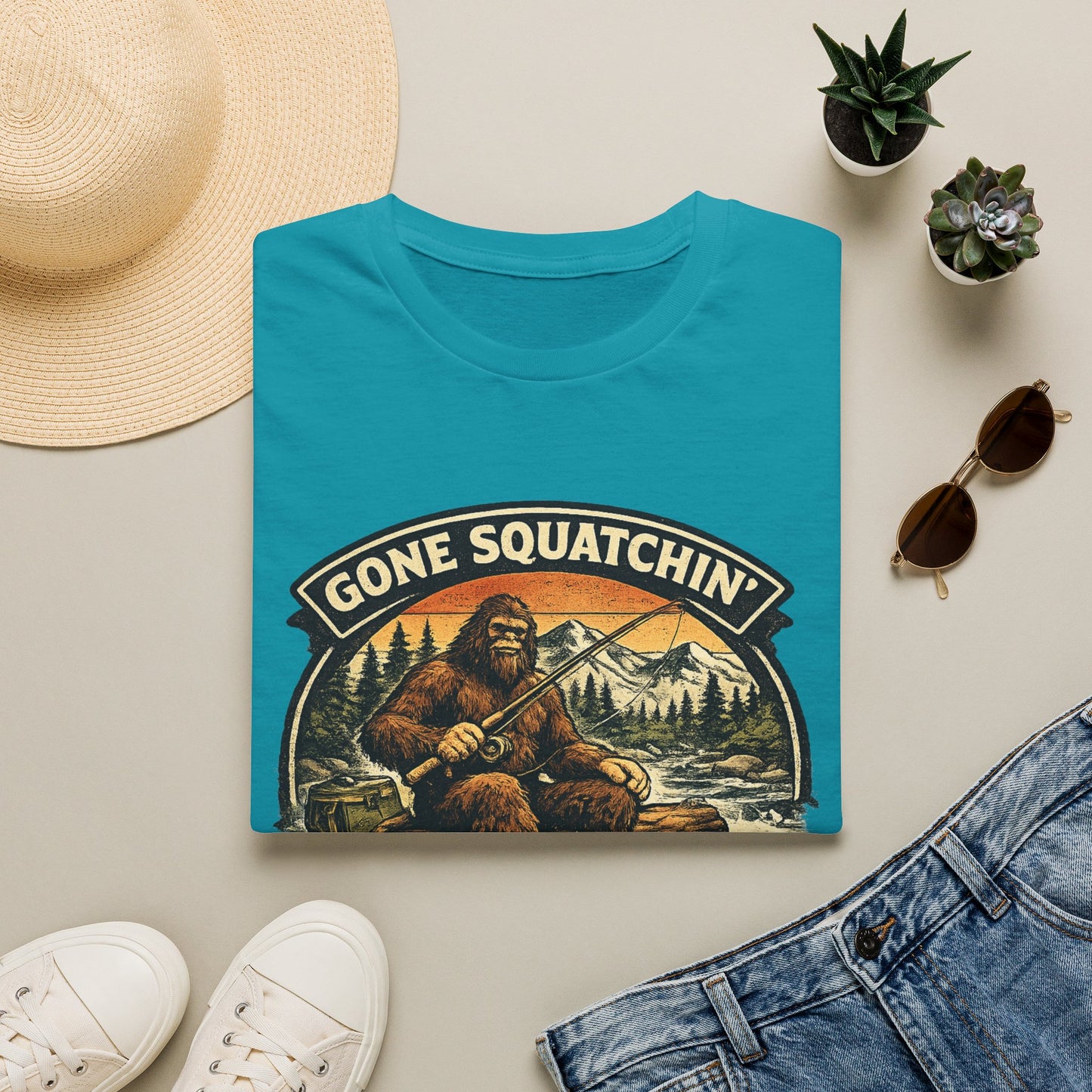 Sasquatch Fishing T-Shirt
