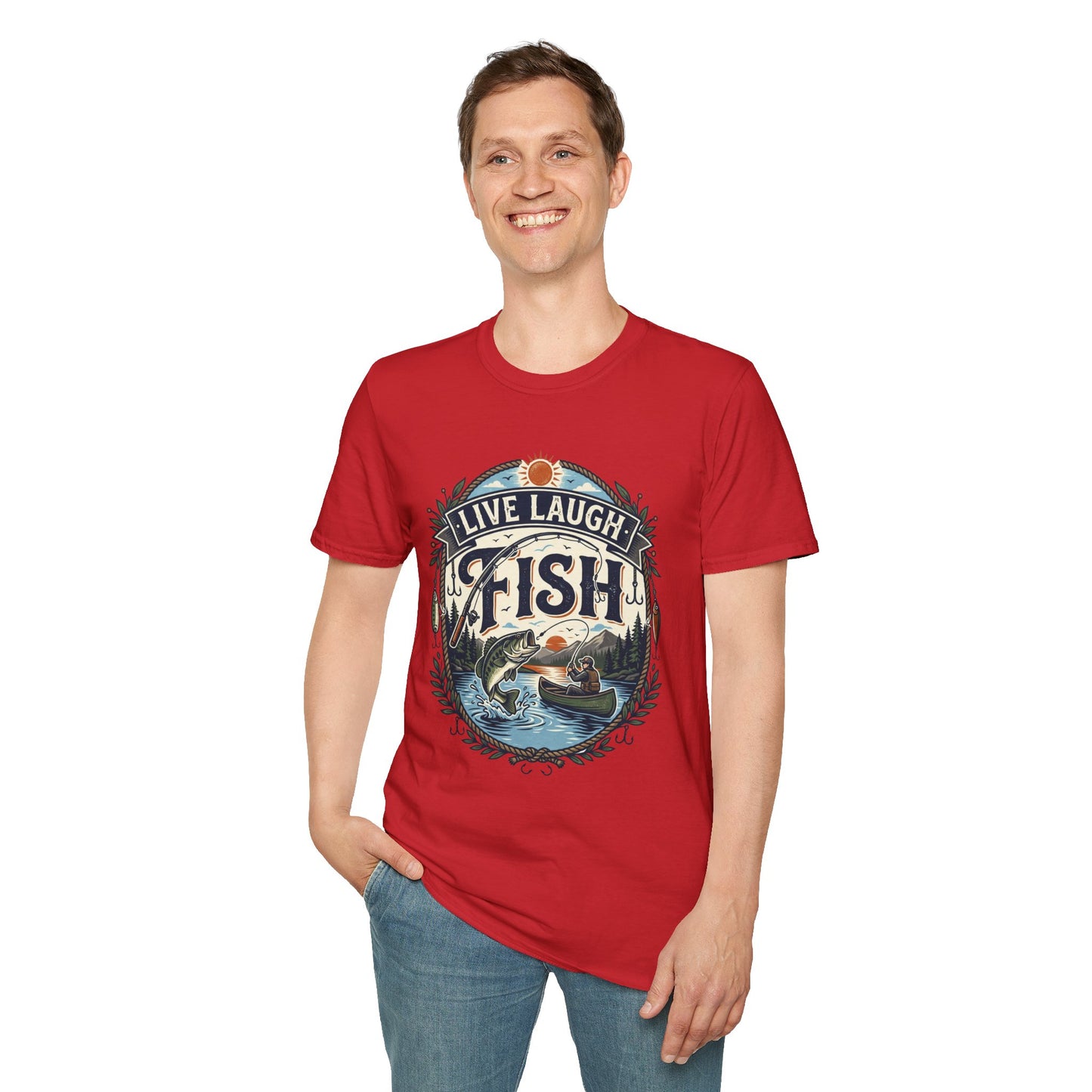 Live Laugh Fish T-Shirt Modify