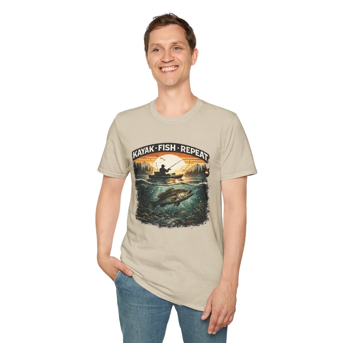 Kayak Fish Repeat T-Shirt