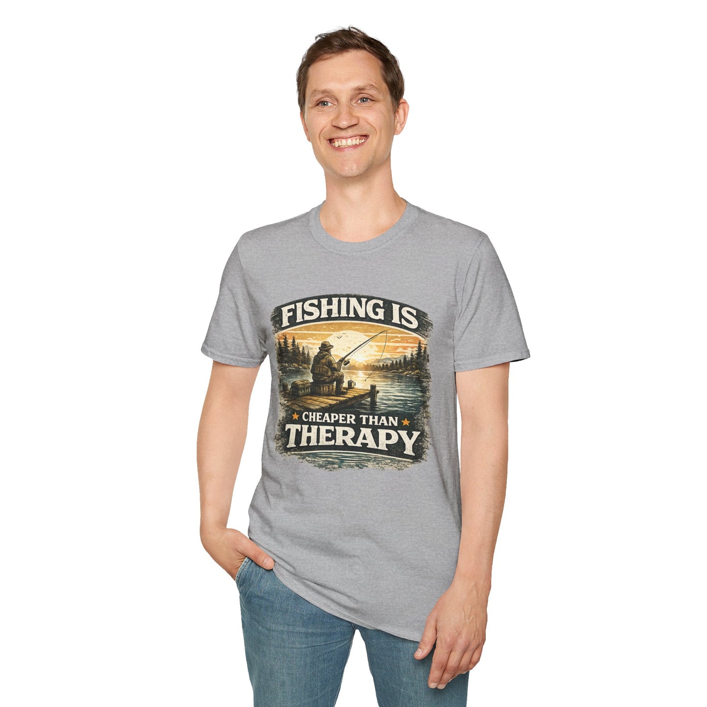 Fishing is Cheaper than Therapy T-Shirt