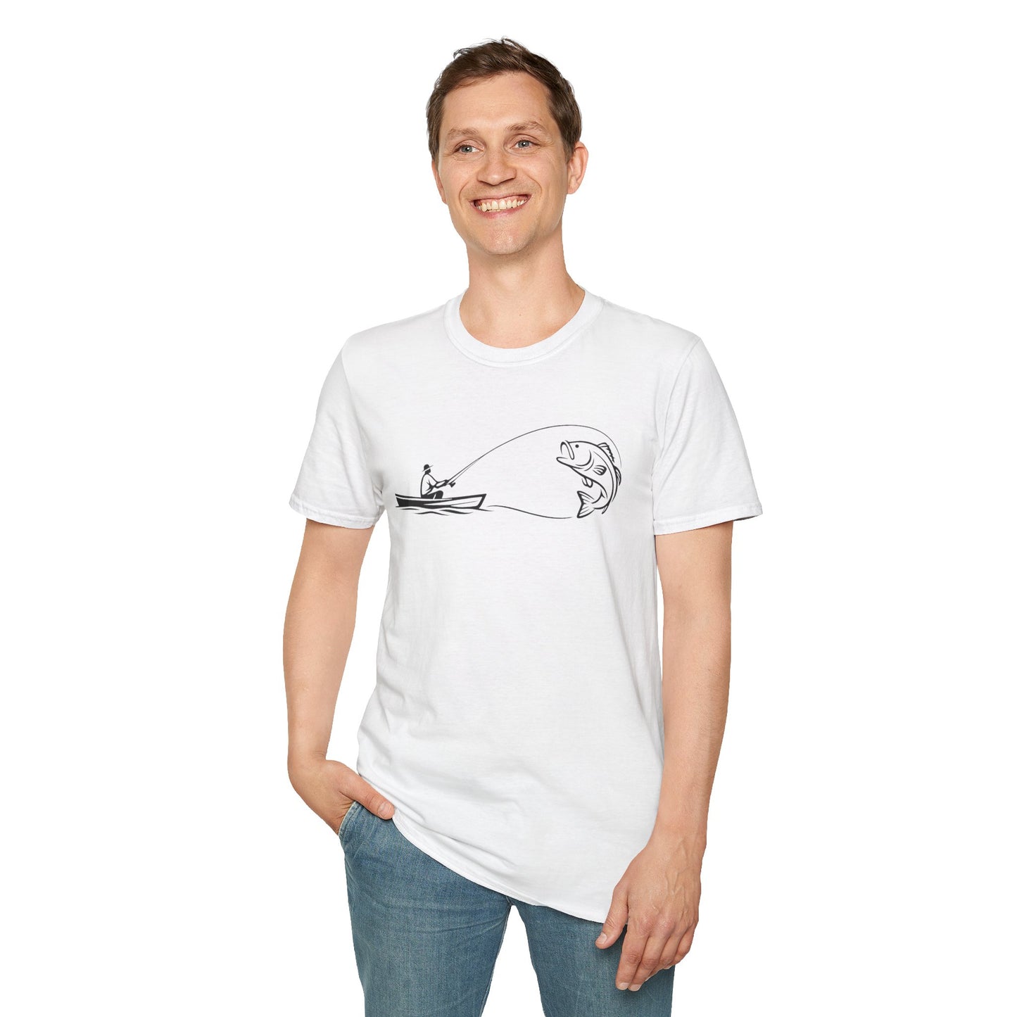 Fish Line Art T-Shirt