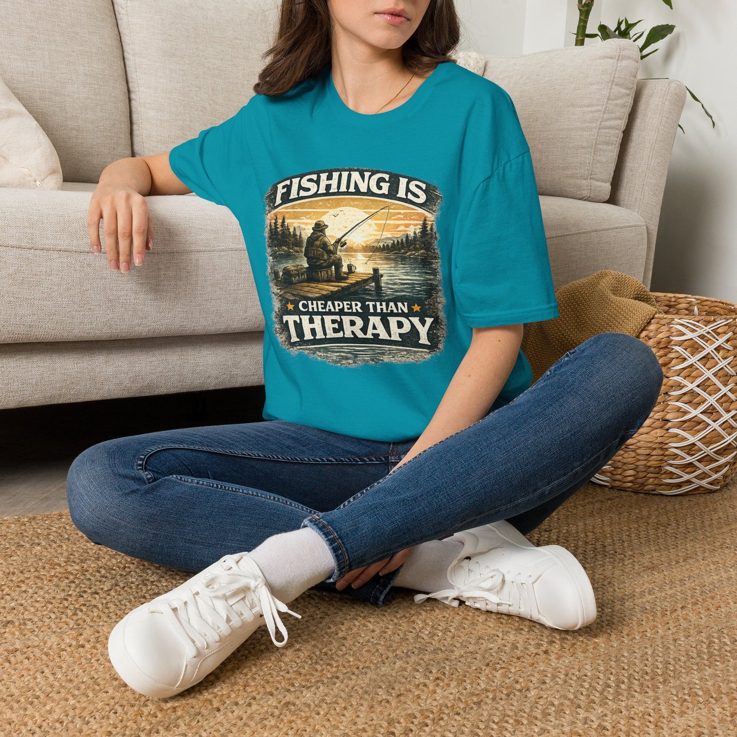 Fishing is Cheaper than Therapy T-Shirt