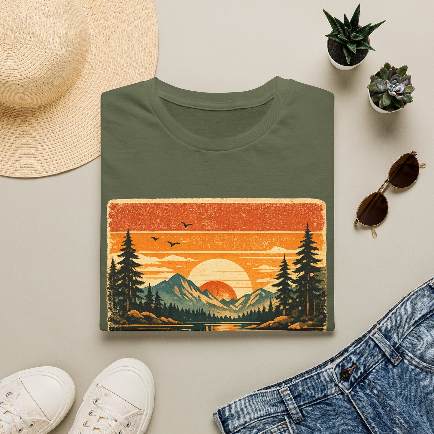 Retro Kayak Fishing T-Shirt