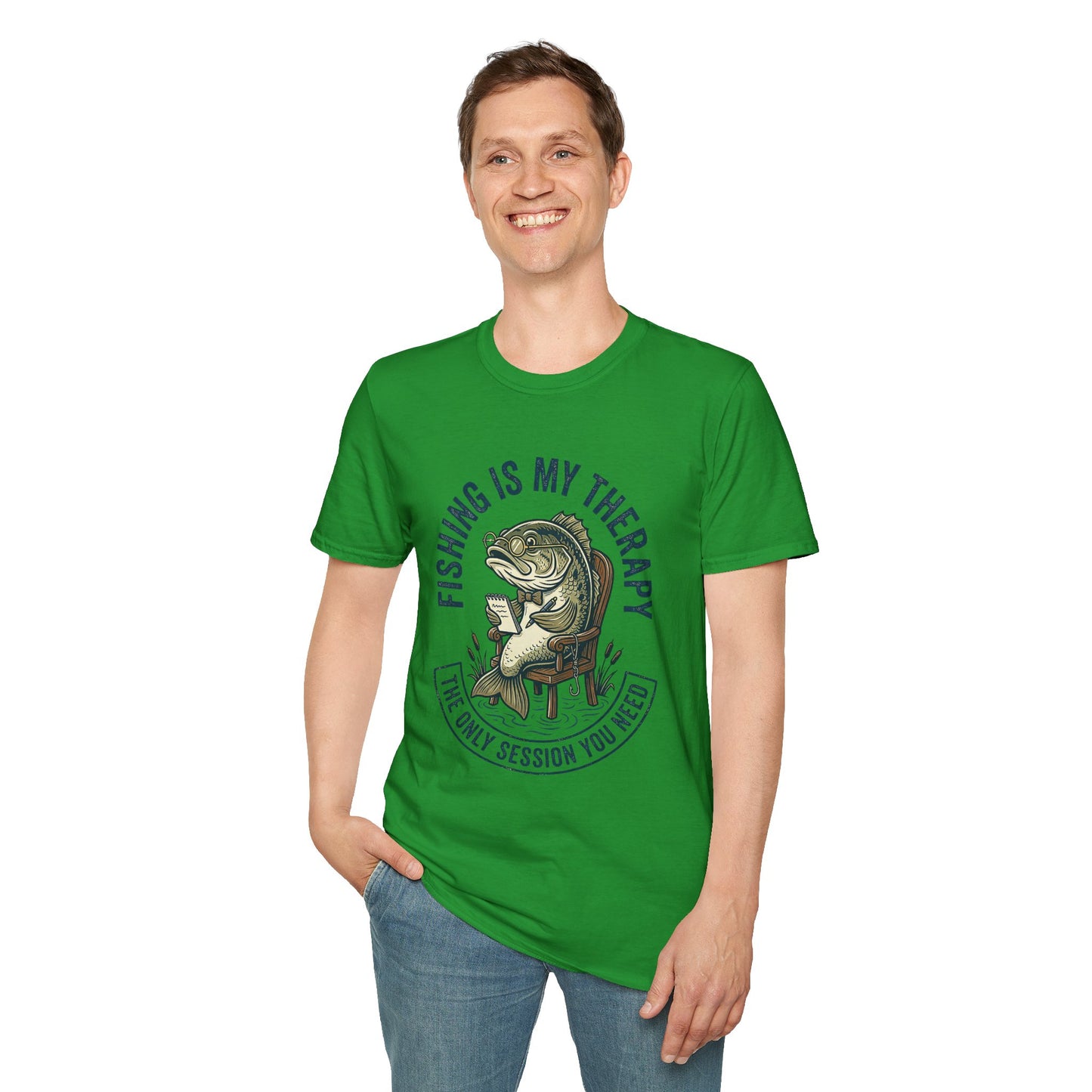 Fishing Is My Therapy T-Shirt Modify