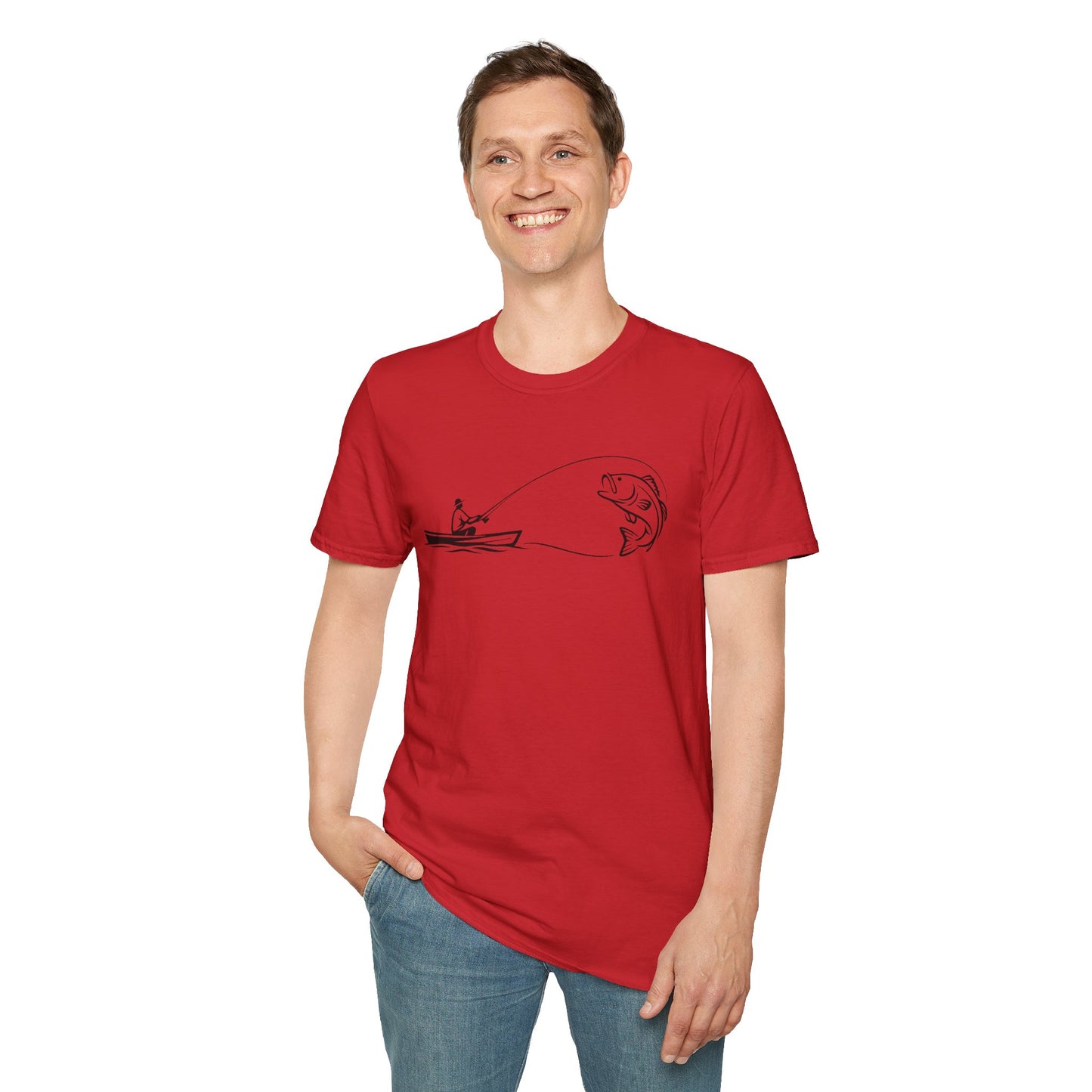 Fish Line Art T-Shirt