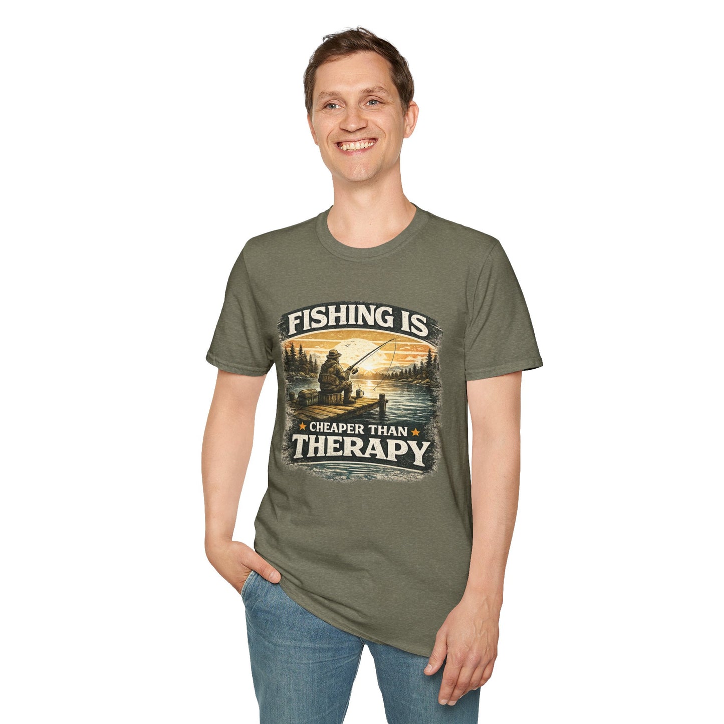 Fishing is Cheaper than Therapy T-Shirt