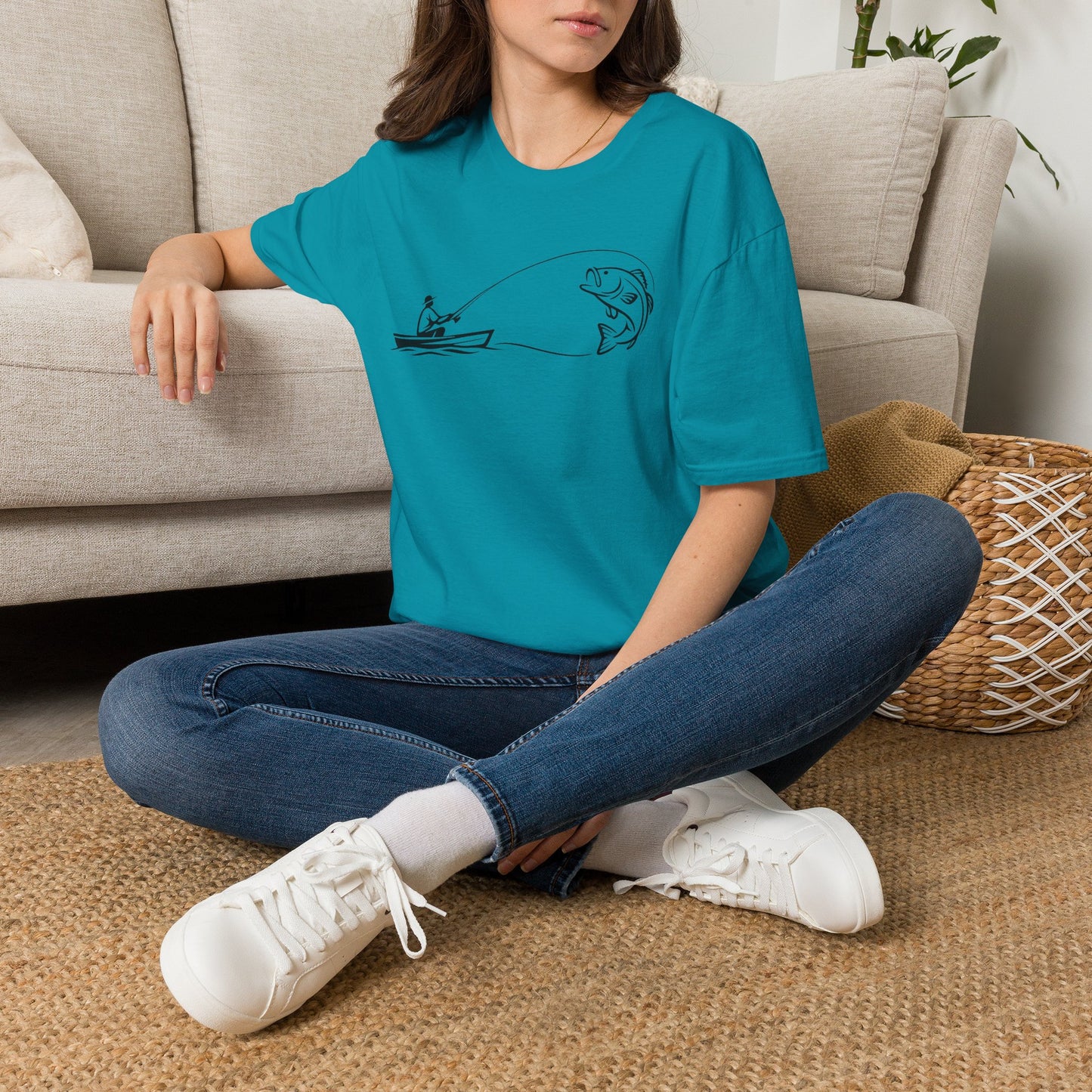 Fish Line Art T-Shirt