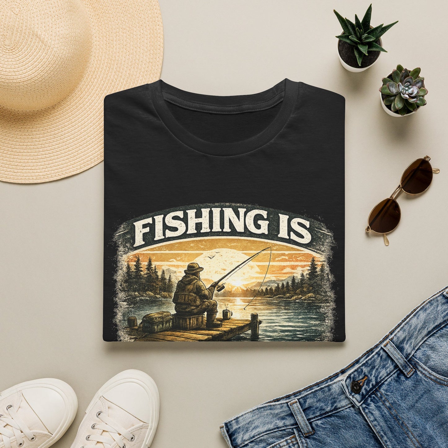 Fishing is Cheaper than Therapy T-Shirt