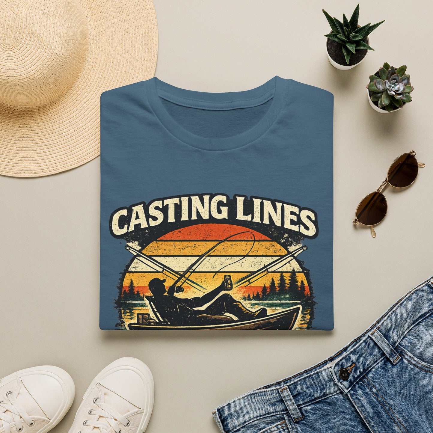 Casting Lines and Crushing Cans T-Shirt