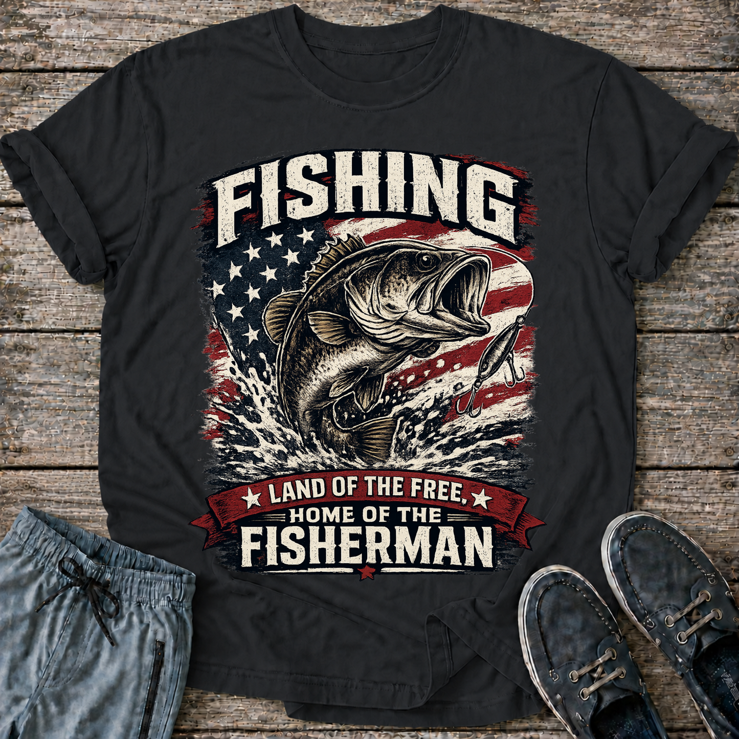Fishing Land of the Free T-Shirt
