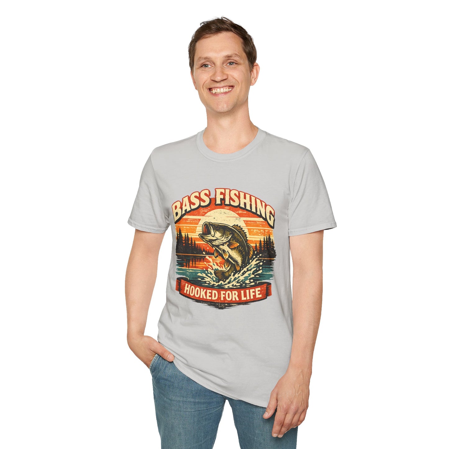 Bass Fishing Hooked for Life T-Shirt