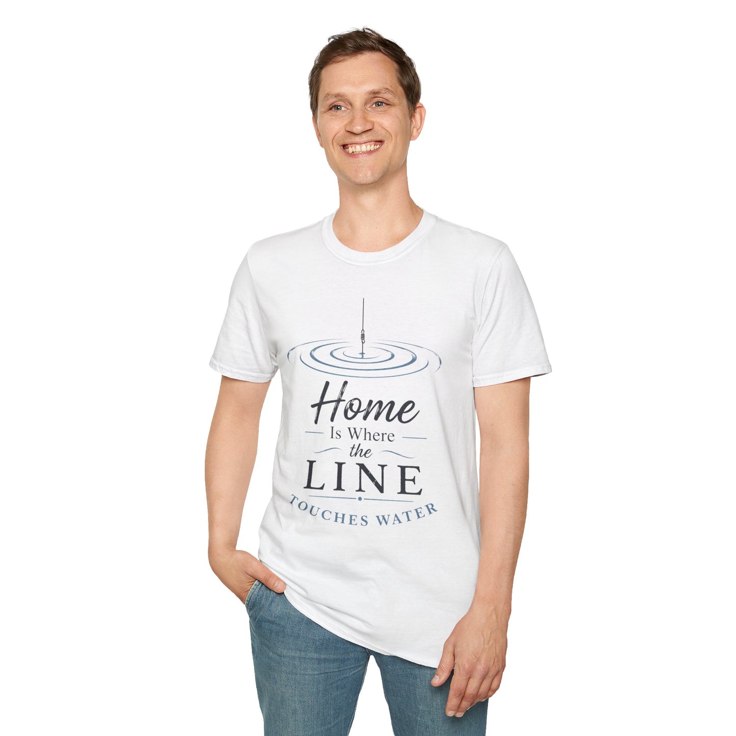 Home is Where the Line Touches the Water T-Shirt Modify