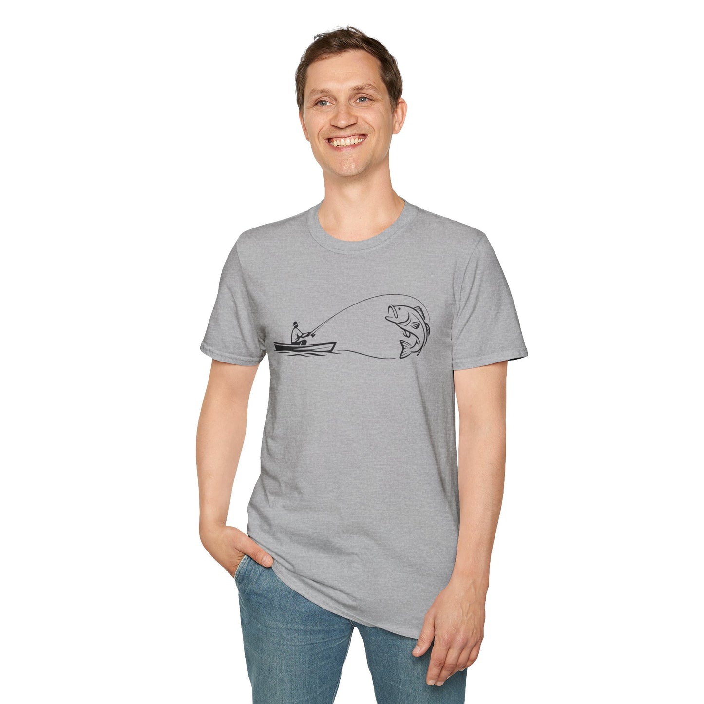 Fish Line Art T-Shirt