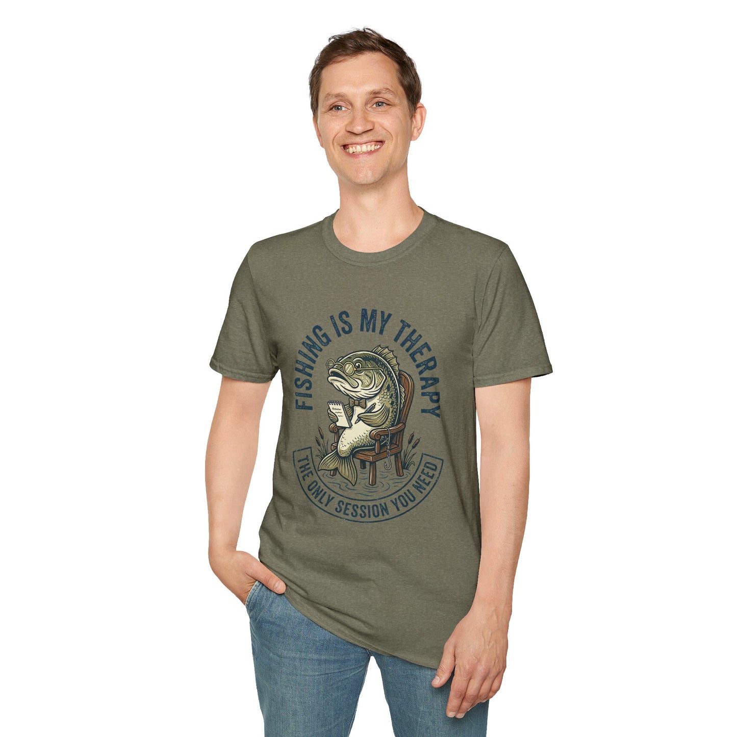 Fishing Is My Therapy T-Shirt Modify