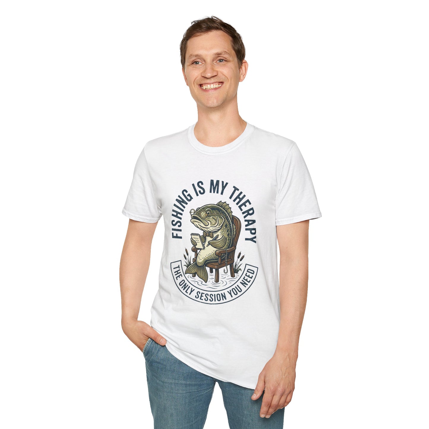Fishing Is My Therapy T-Shirt Modify