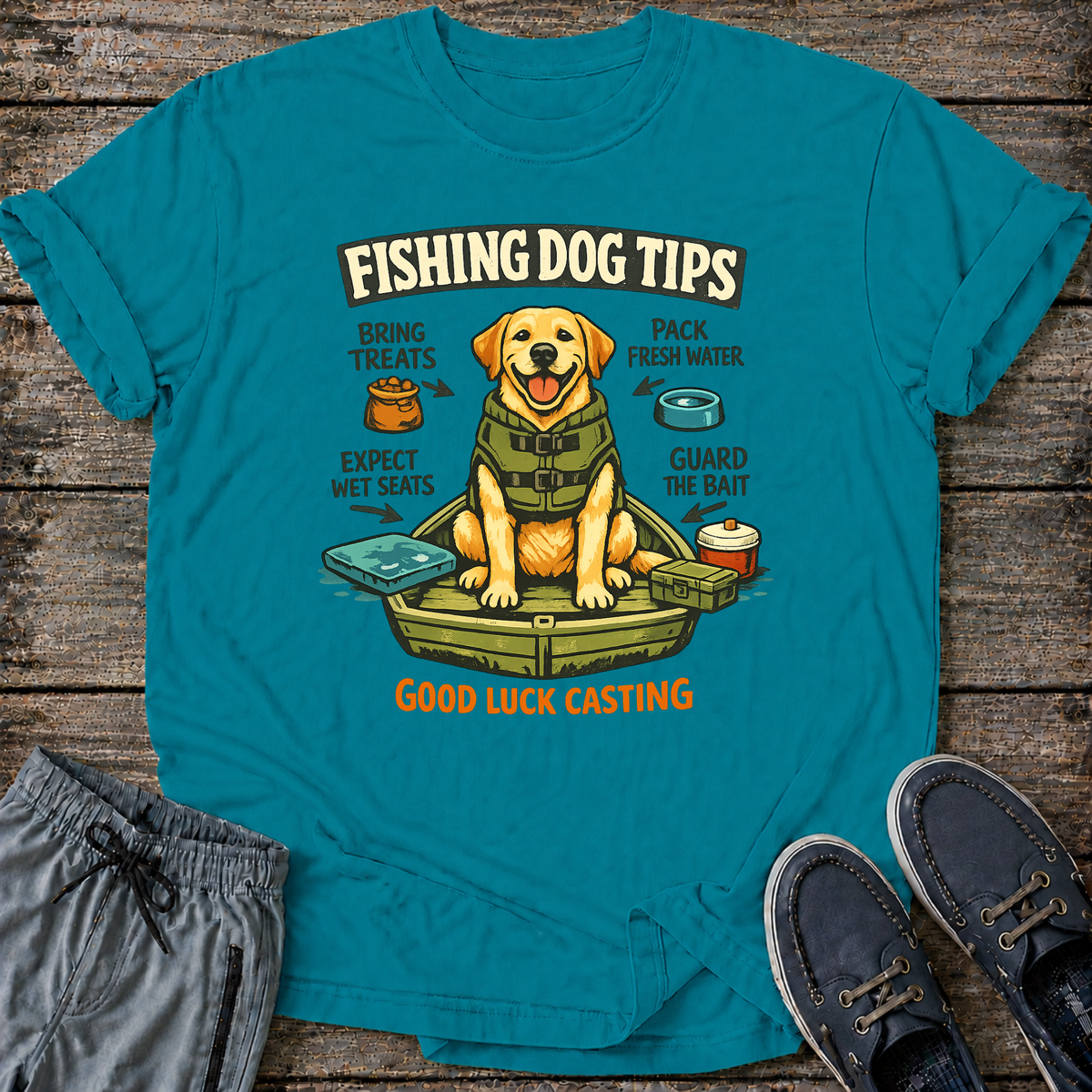 Fishing Dog Tips T-Shirt