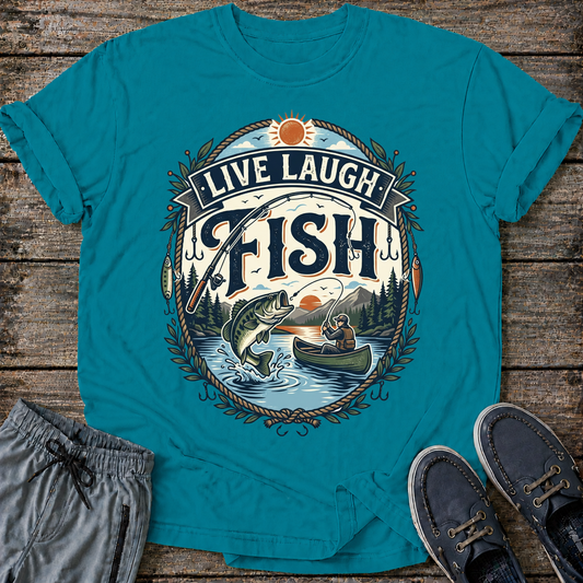 Live Laugh Fish T-Shirt