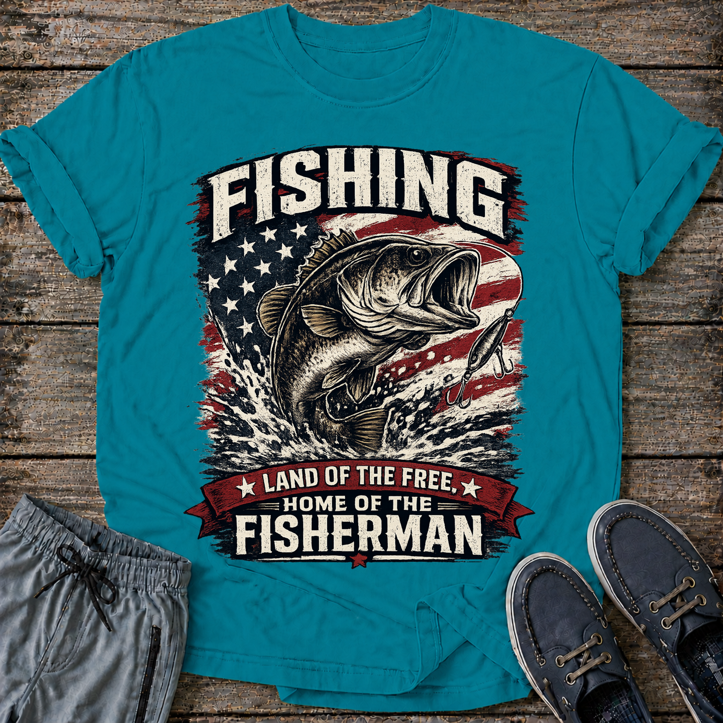 Fishing Land of the Free T-Shirt