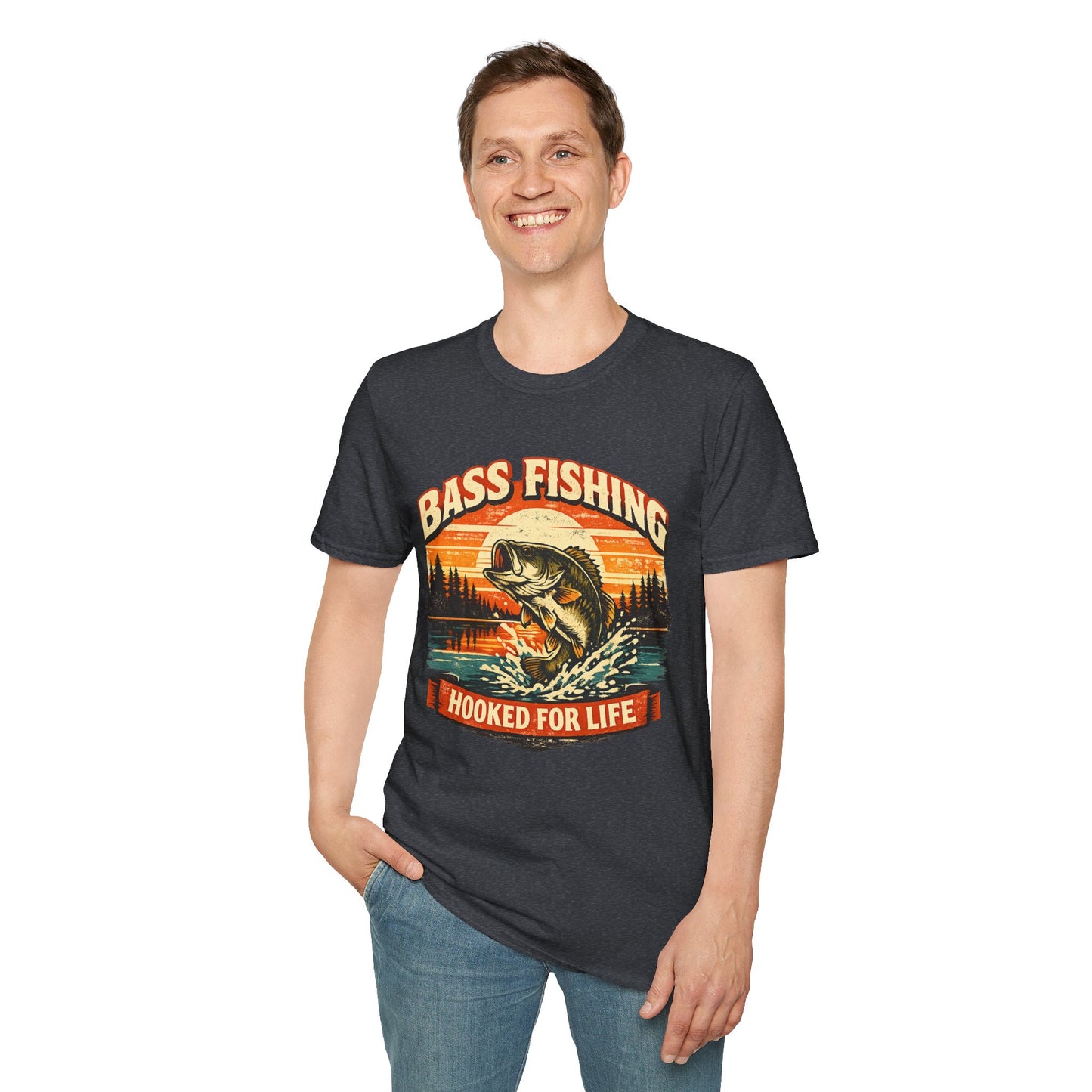 Bass Fishing Hooked for Life T-Shirt