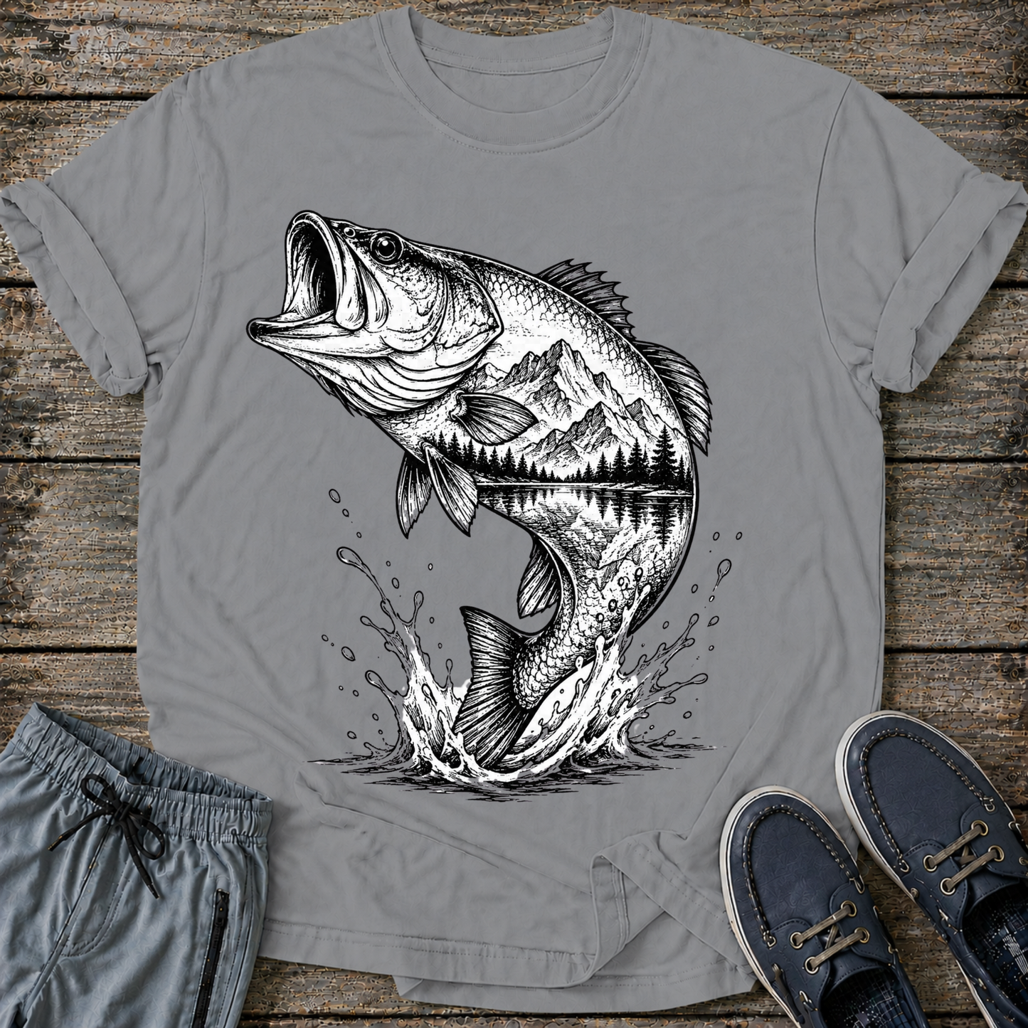 Mountain Art Bass  T-Shirt