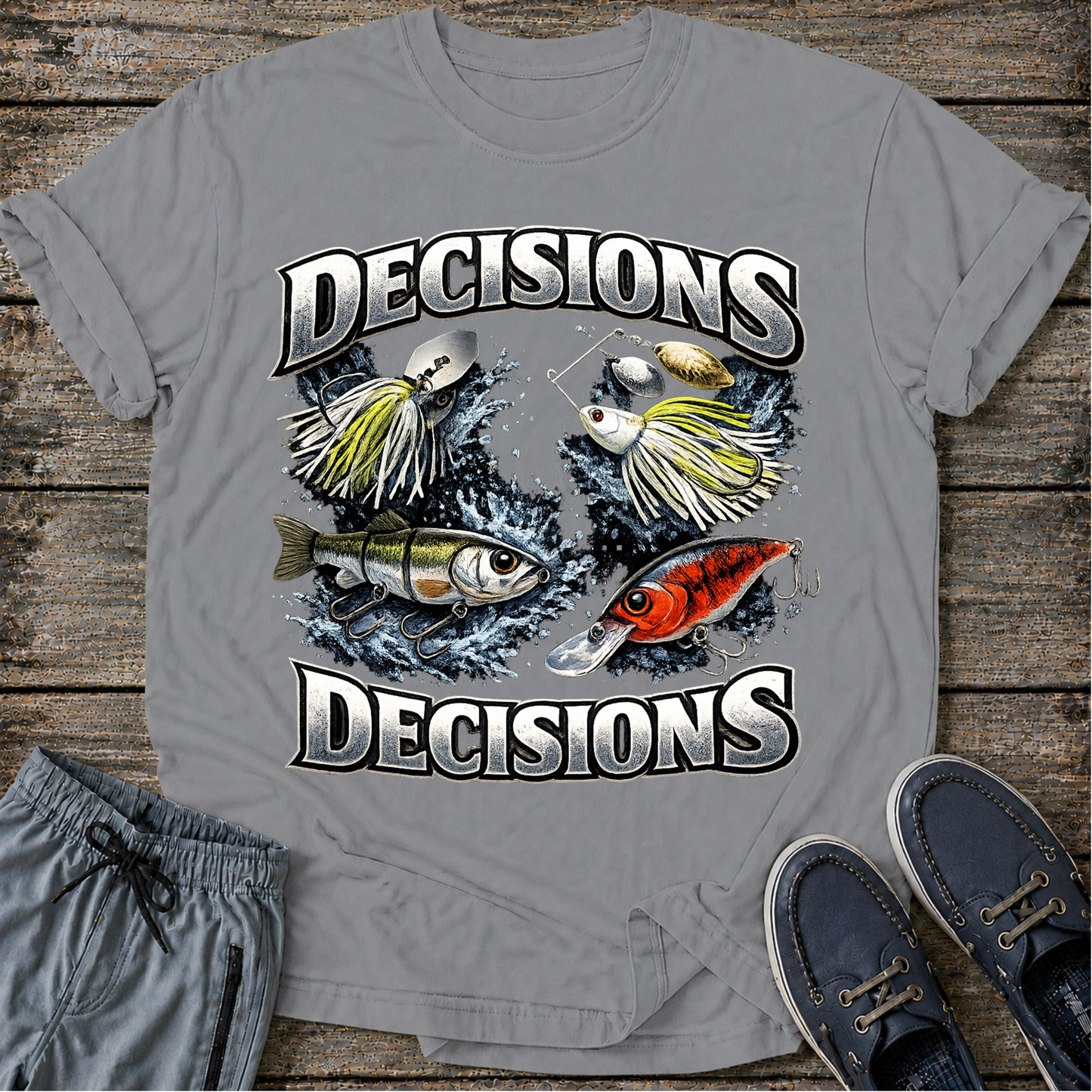 Decisions bass bait T-shirt