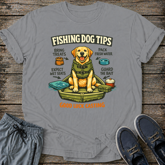 Fishing Dog Tips T-Shirt