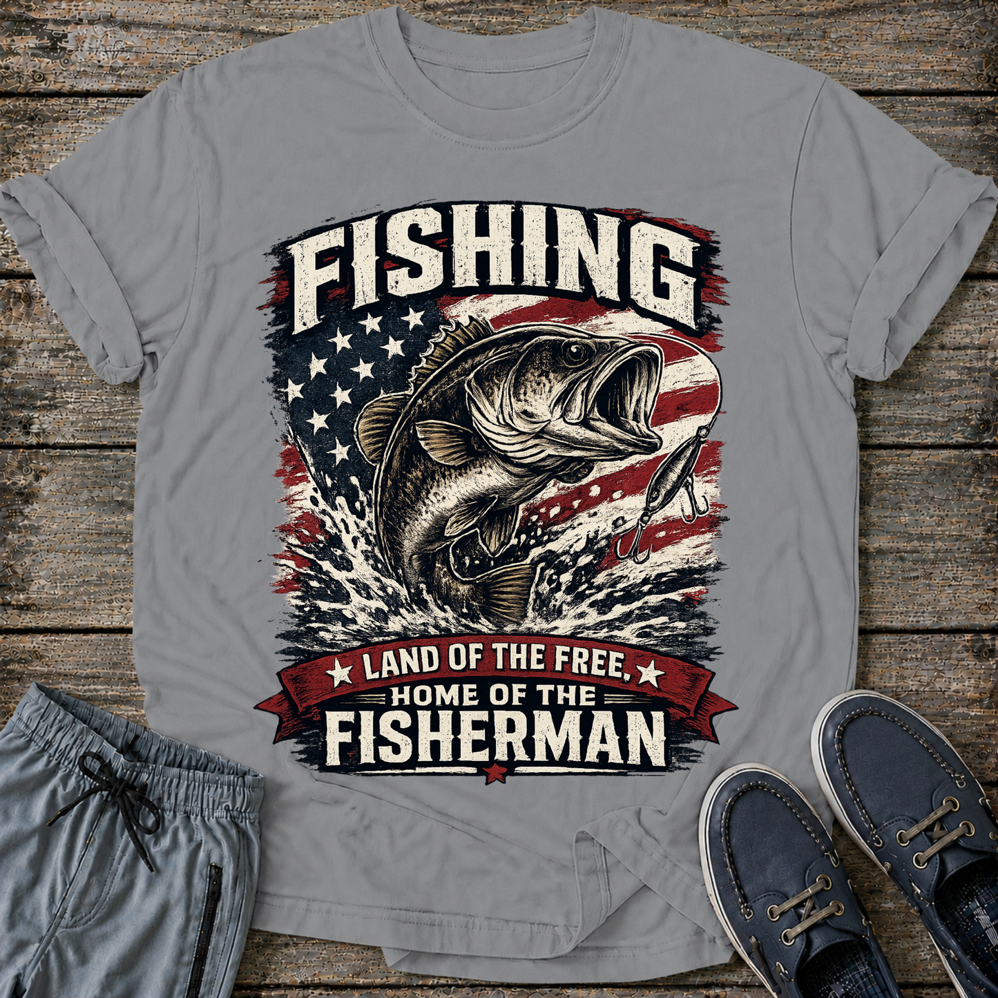 Fishing Land of the Free T-Shirt
