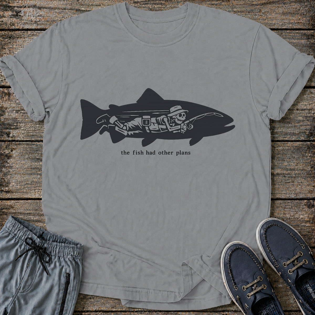 Fishing Skeleton T-Shirt