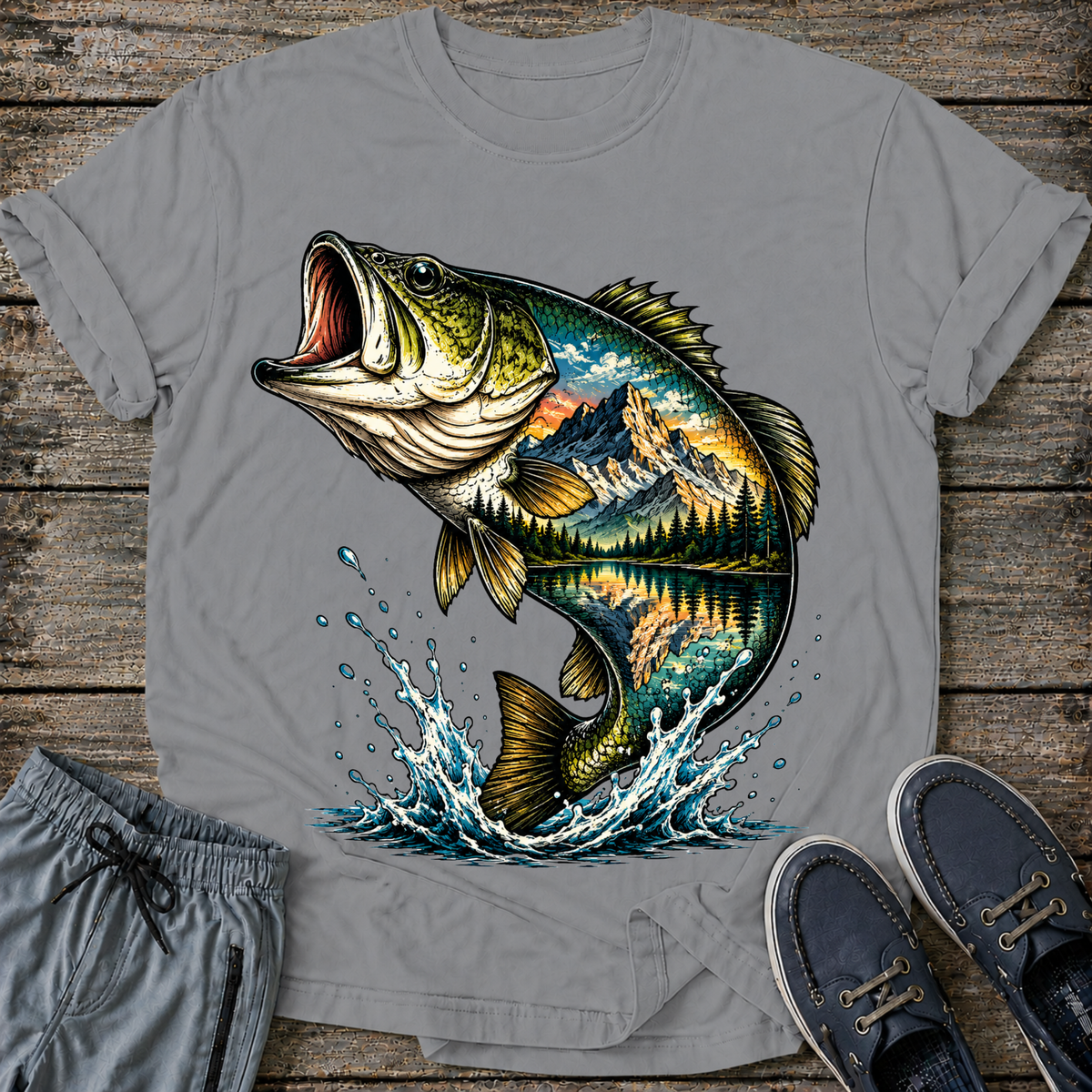 Color Mountain Bass T-Shirt
