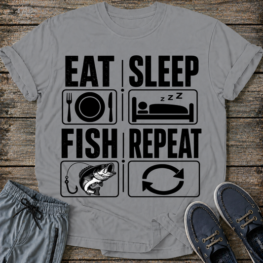 Eat Sleep Fish Repeat T-Shirt