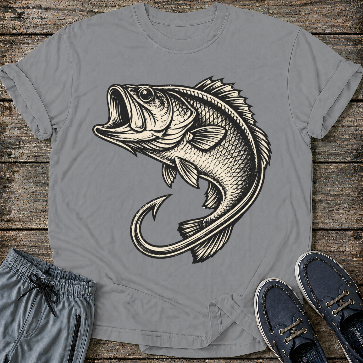 Retro Hook and Bass T-Shirt