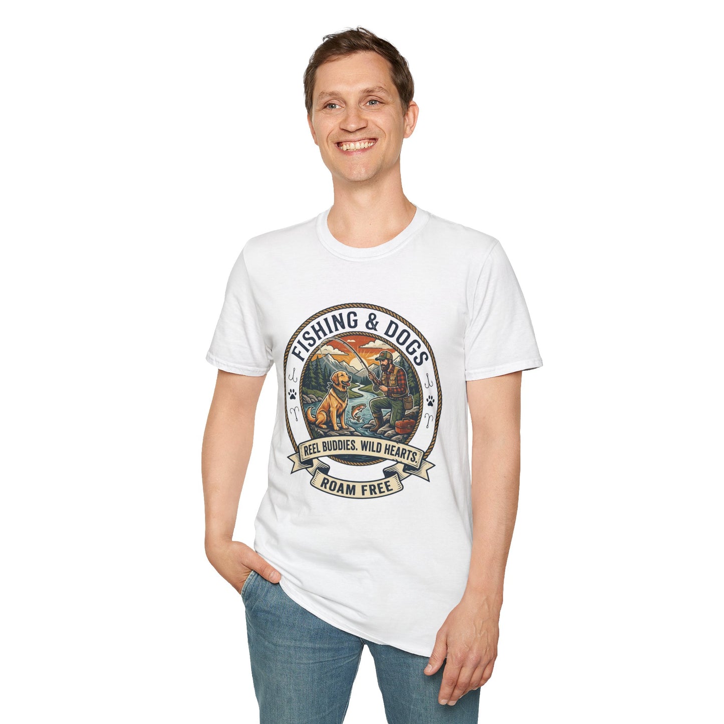 Fishing & Dogs T-Shirt Modify