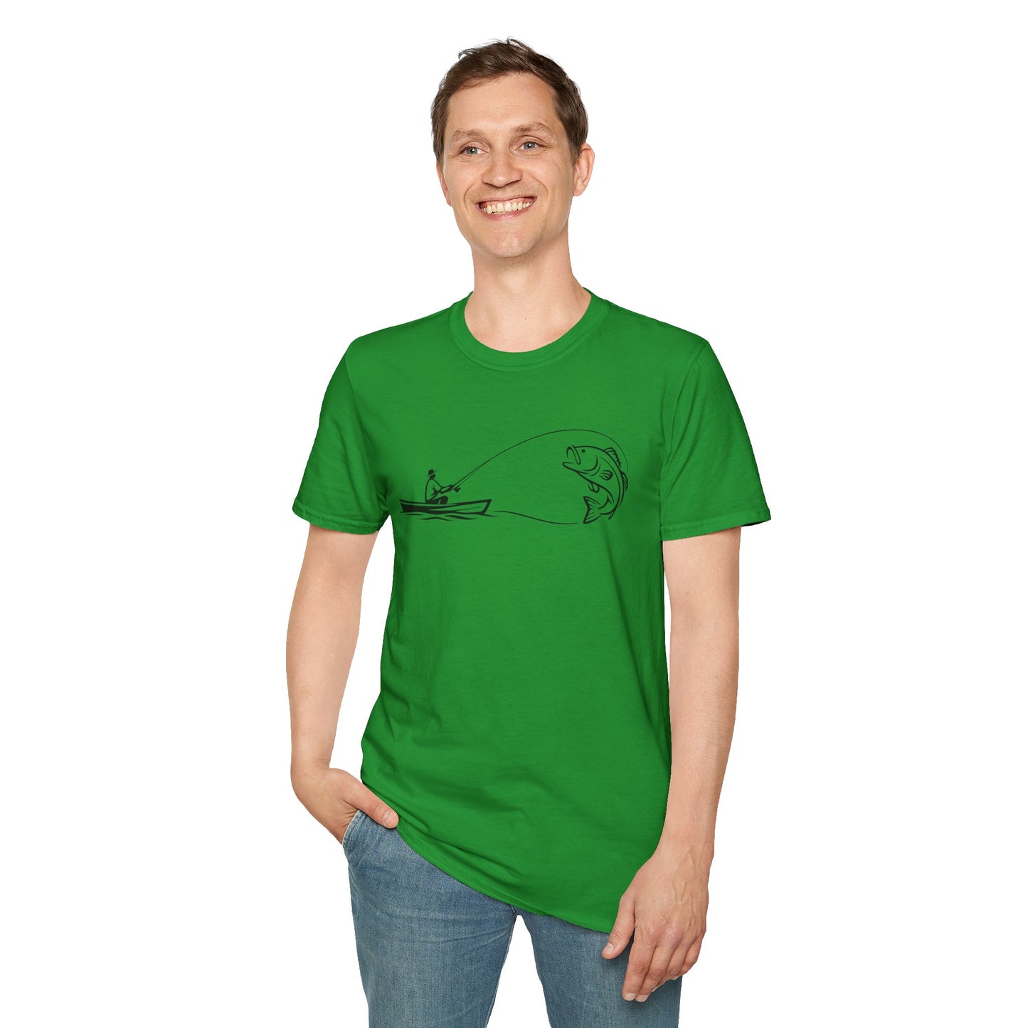 Fish Line Art T-Shirt