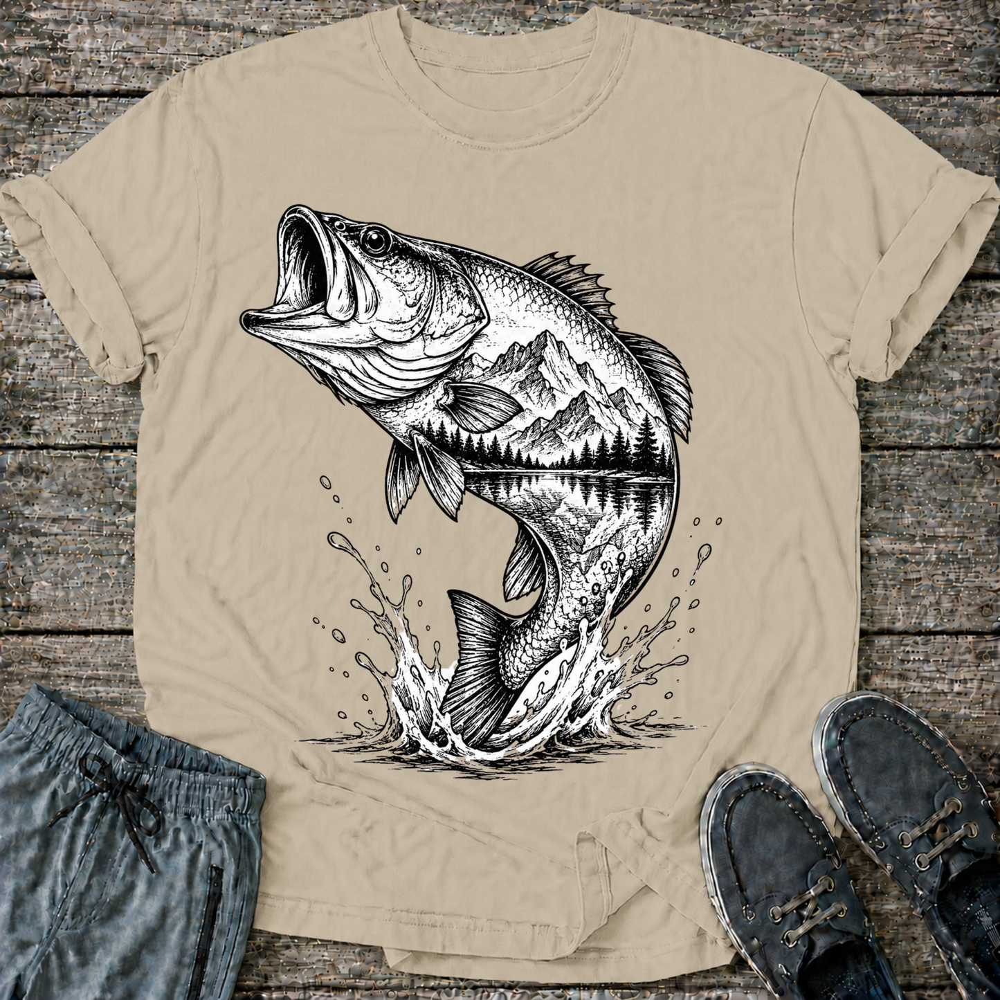 Mountain Art Bass  T-Shirt
