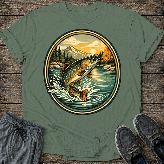 Trout Mountain Scene T-Shirt
