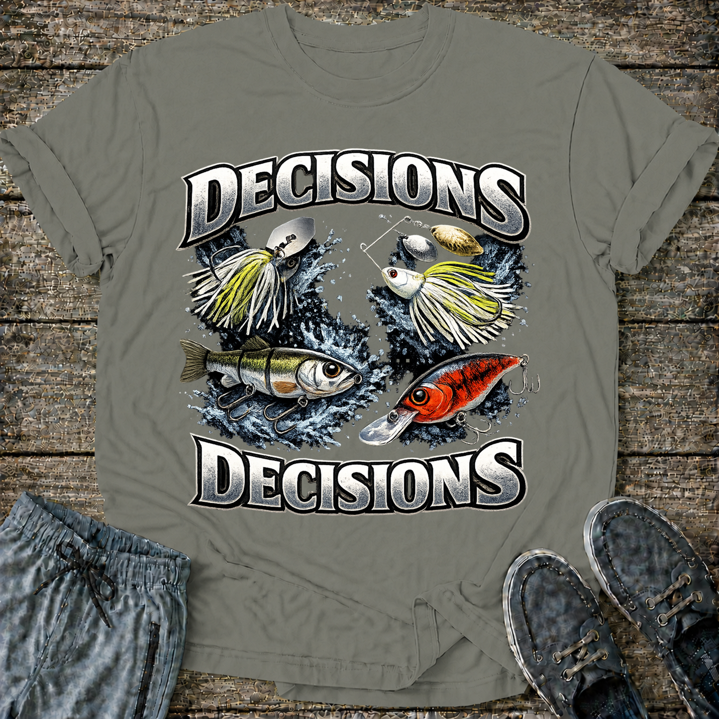 Decisions bass bait T-shirt