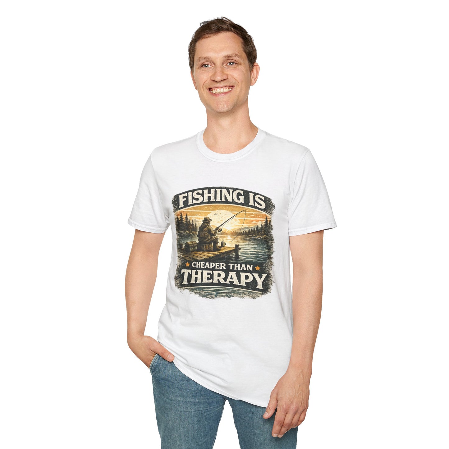 Fishing is Cheaper than Therapy T-Shirt