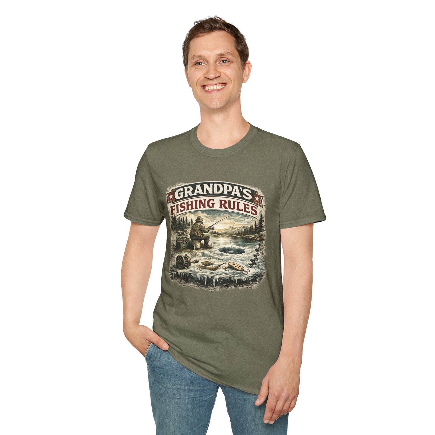 Grandpa Fishing Rules T-Shirt