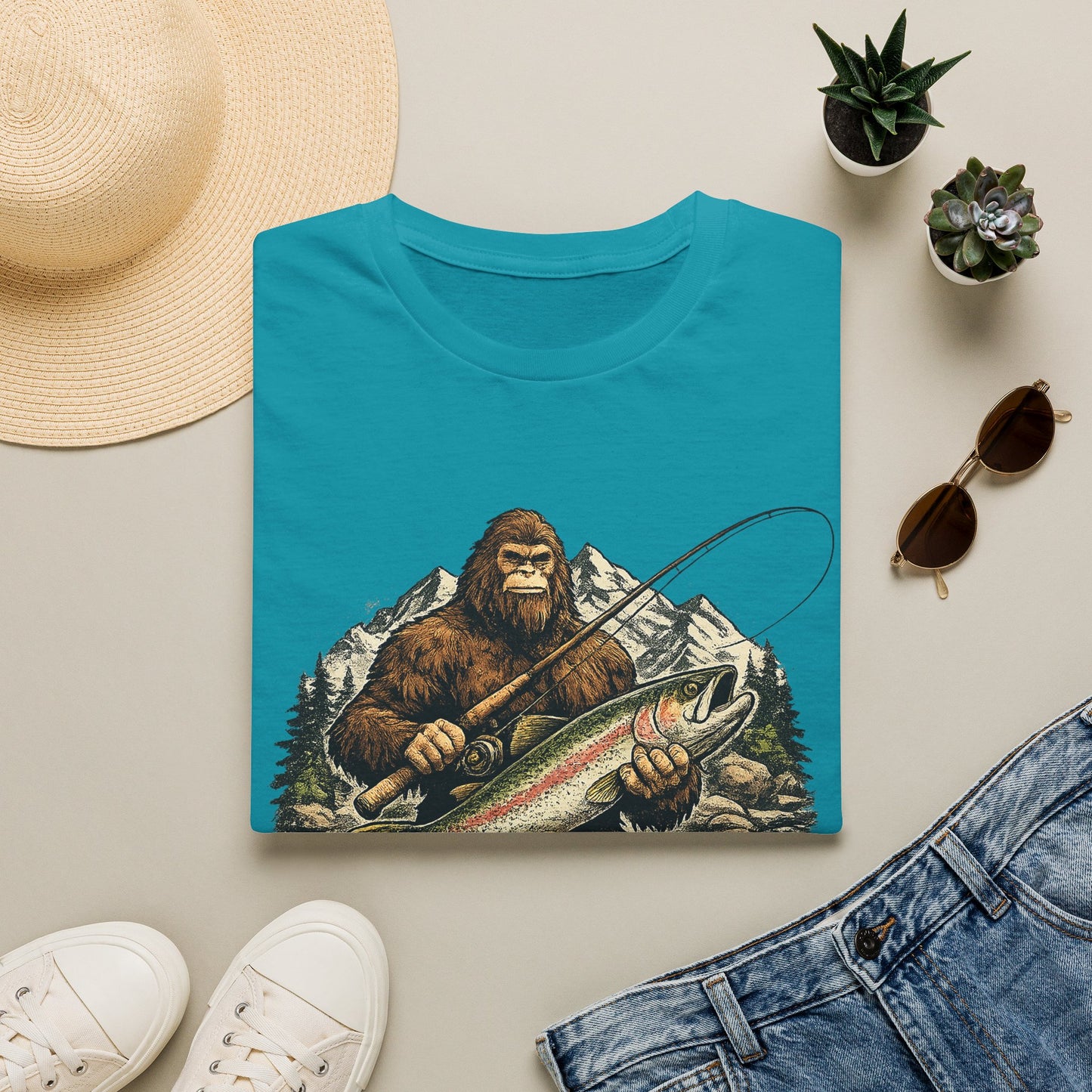 Big Foot Fishing Adventure T-Shirt