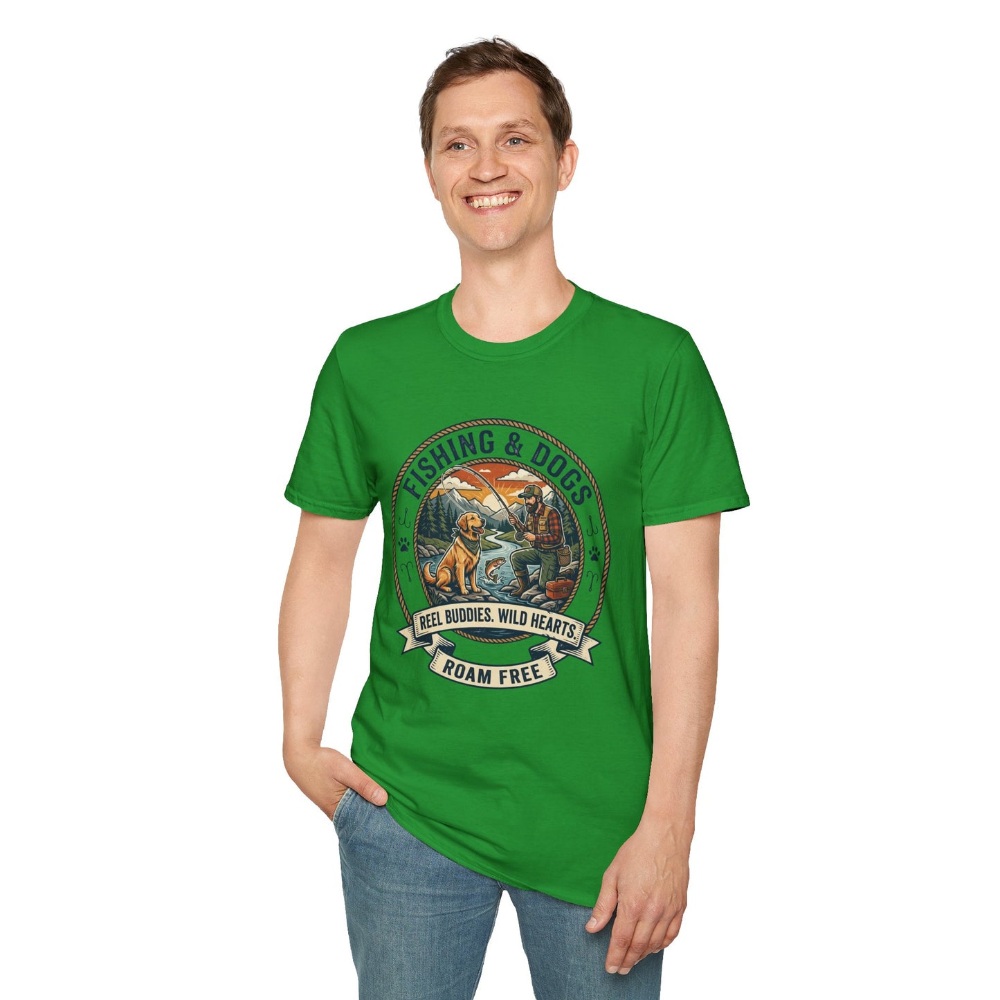 Fishing & Dogs T-Shirt Modify