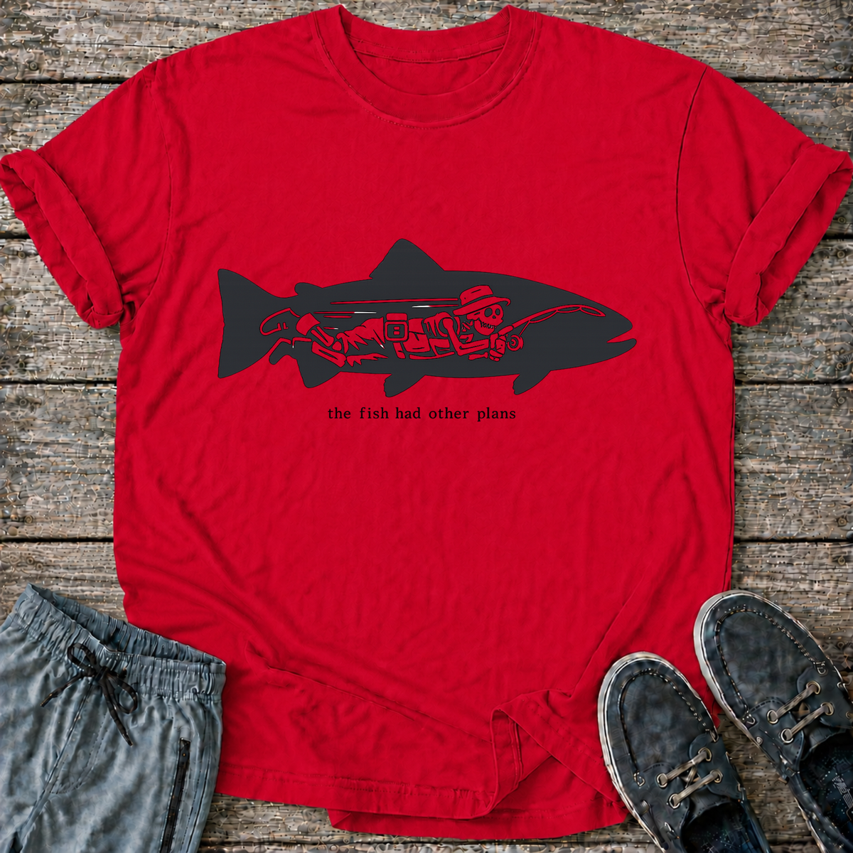 Fishing Skeleton T-Shirt