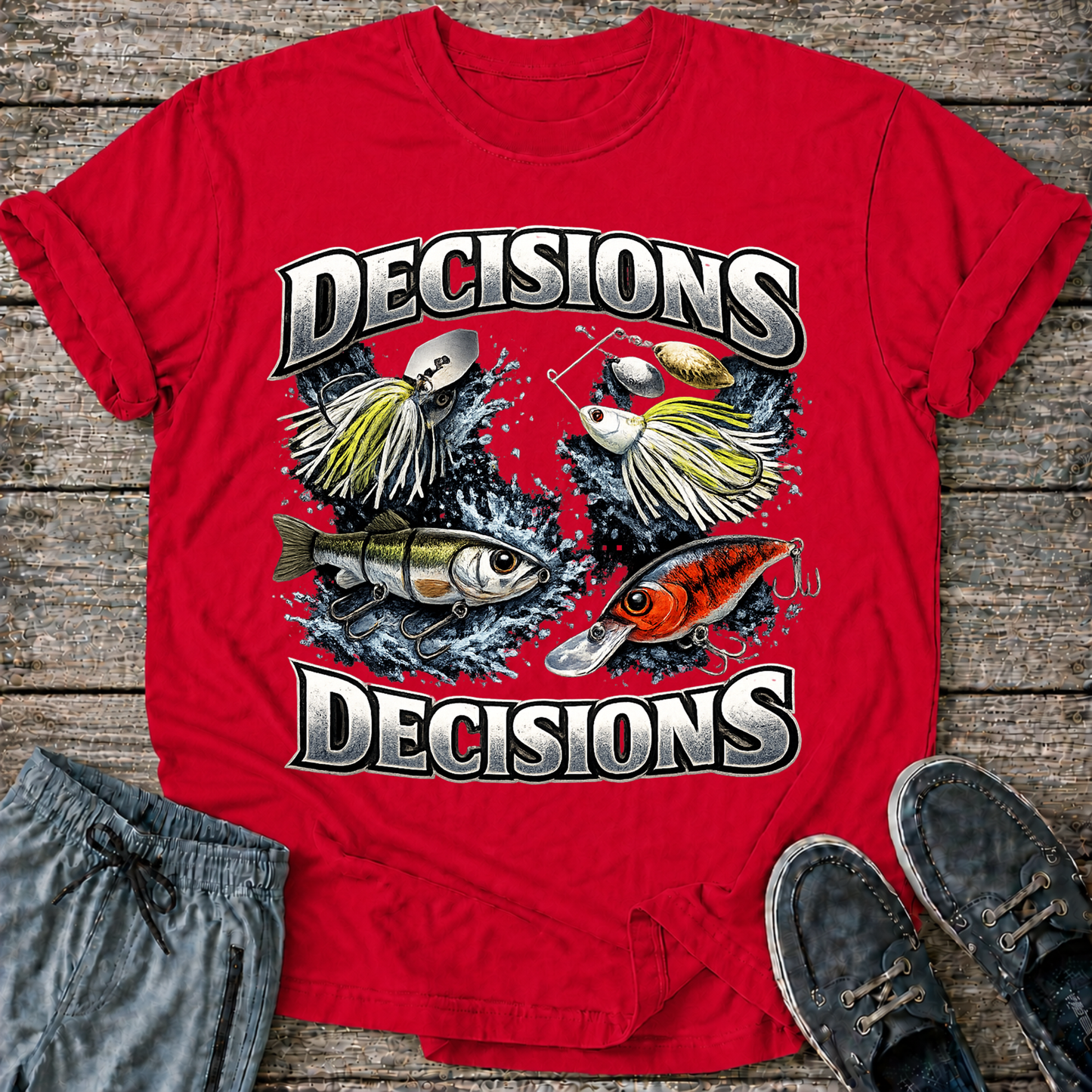 Decisions bass bait T-shirt