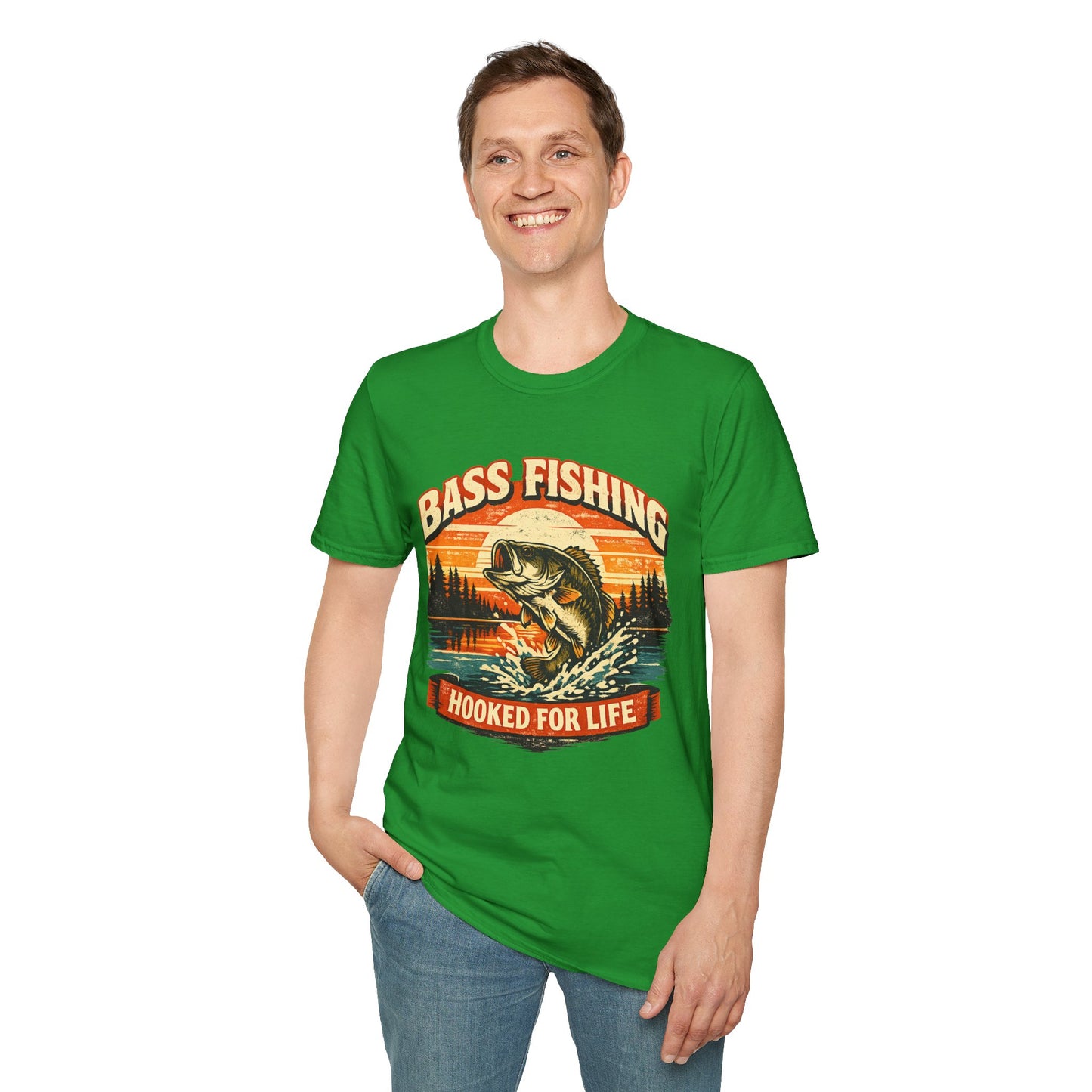 Bass Fishing Hooked for Life T-Shirt