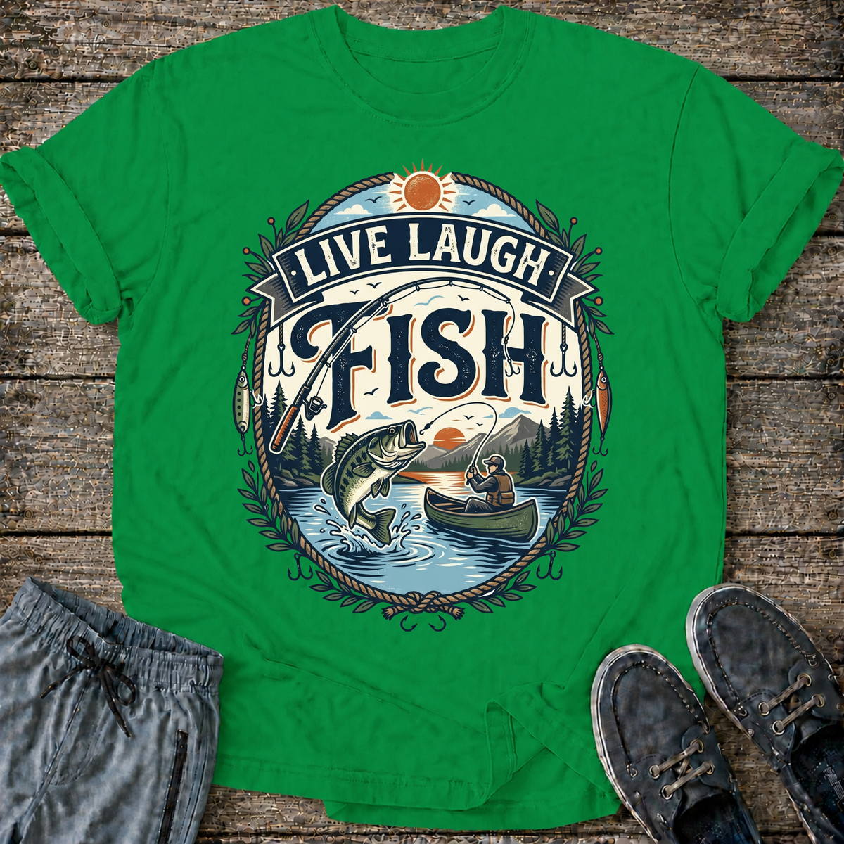 Live Laugh Fish T-Shirt